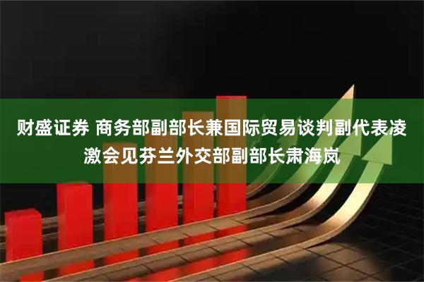 财盛证券 商务部副部长兼国际贸易谈判副代表凌激会见芬兰外交部副部长肃海岚
