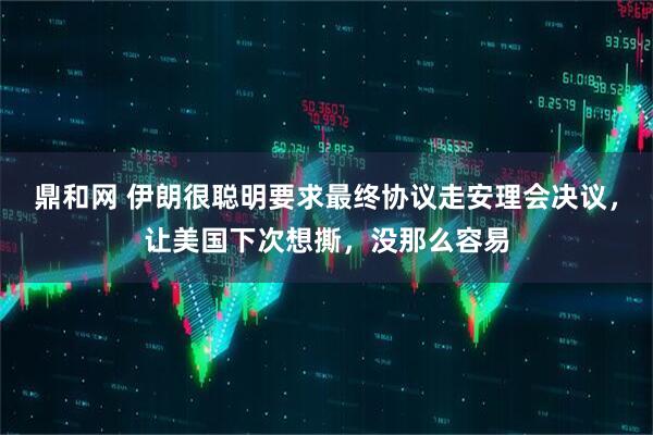 鼎和网 伊朗很聪明要求最终协议走安理会决议，让美国下次想撕，没那么容易