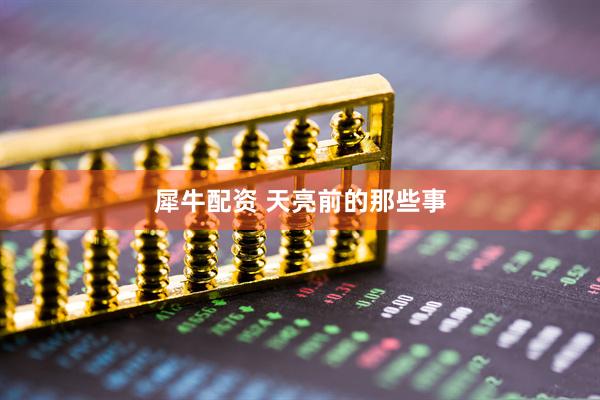 犀牛配资 天亮前的那些事