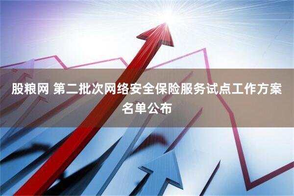 股粮网 第二批次网络安全保险服务试点工作方案名单公布