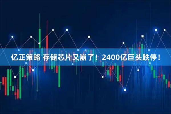 亿正策略 存储芯片又崩了！2400亿巨头跌停！